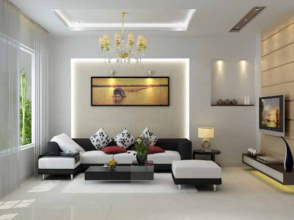 Các loại đèn led có thể lắp đặt cho không gian trần thạch cao phòng khách